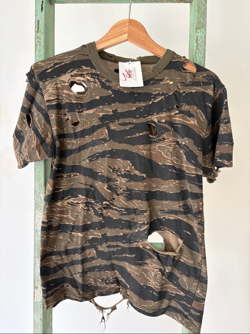 Assembly New York - Distressed Camo T-Shirt - Men's Small